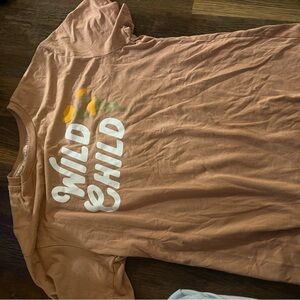 Wild Child Graphic Tee - Rust Orange Kids Shirt